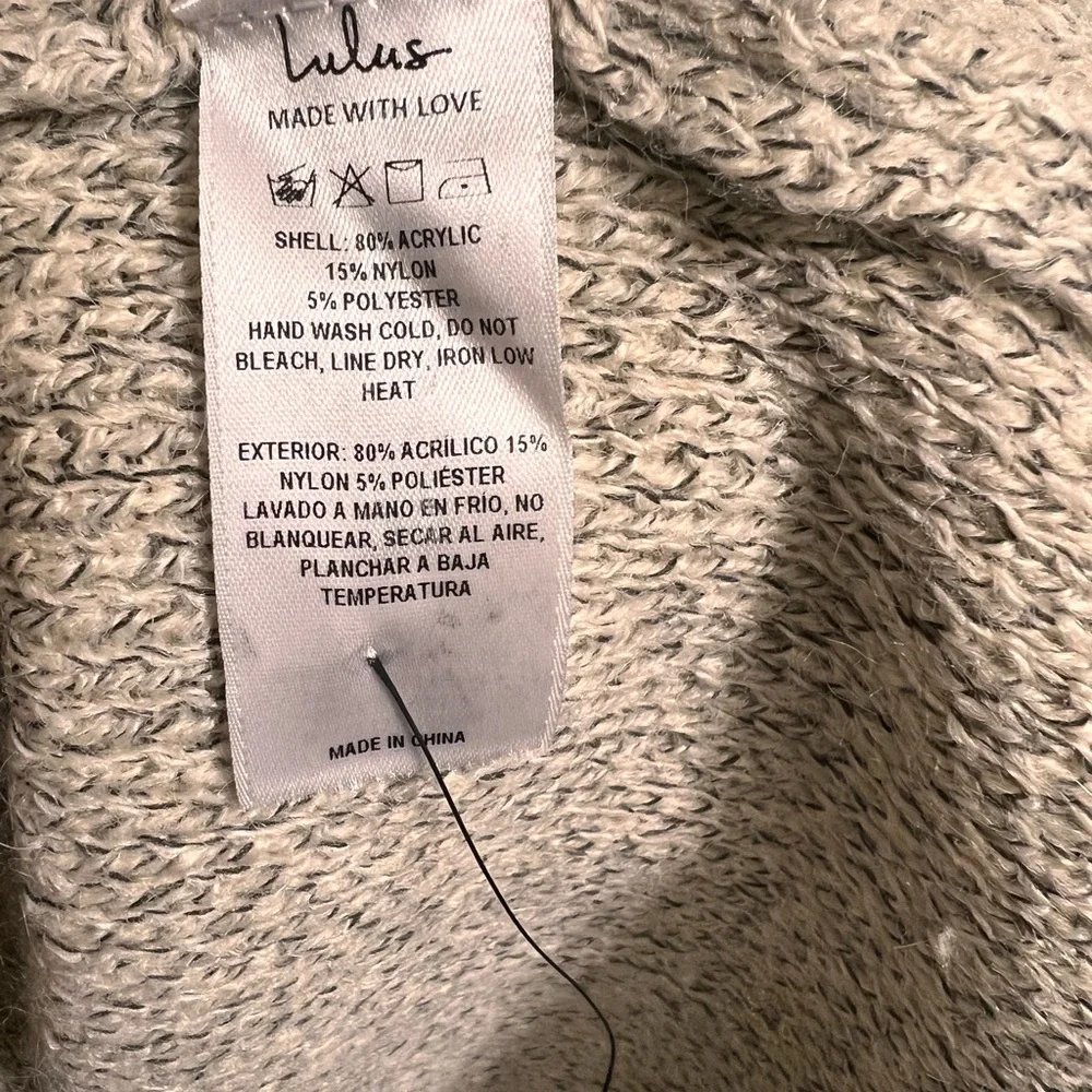 Lulus Cuddle Club Beige Marled Long Sleeve Coatigan - Picture 4 of 14